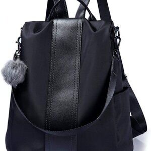 Women Waterproof Nylon Backpack Anti-Theft Rucksack Shoulder Bag Medium